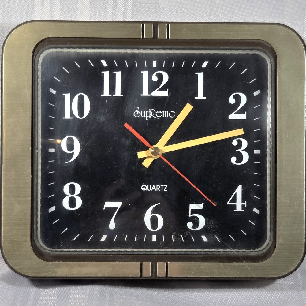 Vintage Supreme Black and Gold Wall Clock